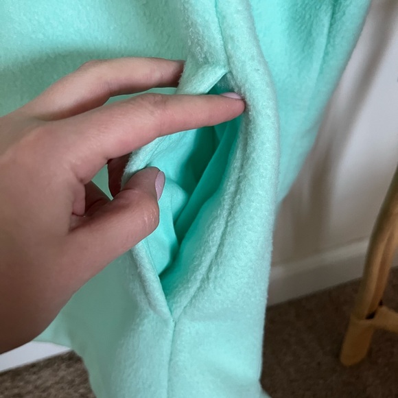 J.Crew mint fleece sherpa quarter-zip with pockets! - Picture 2 of 4